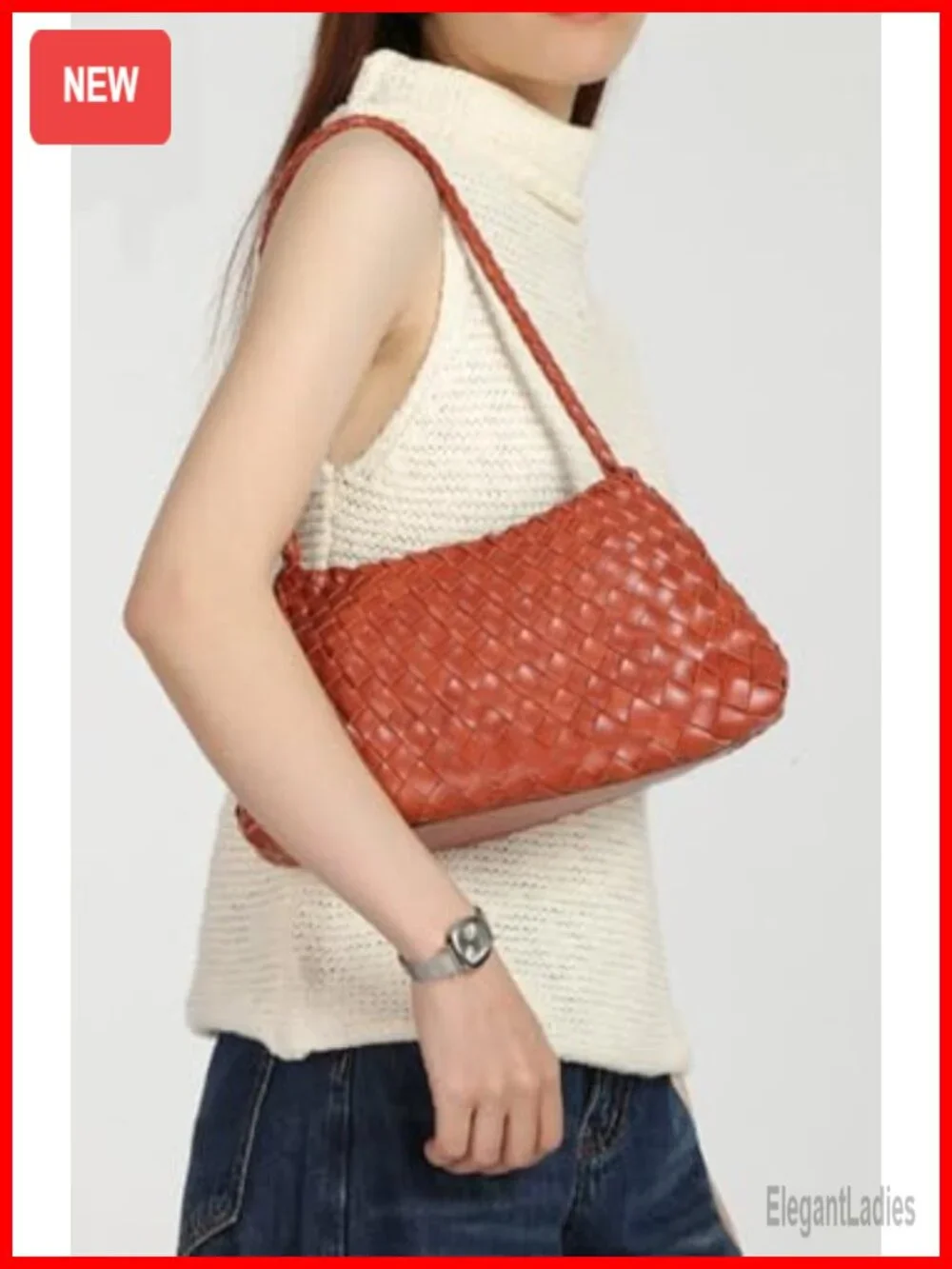 Suede Woven Hobo Bag Faux Leather Tote Shoulder Purse